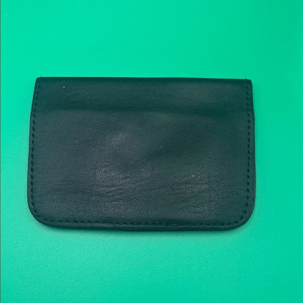 Black Custom Made Leather Card Wallets Set/3
